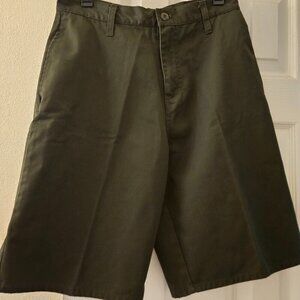NWOT SALTY brand olive green High Waist shorts Pocket logo camping Outdoor M